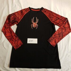 Spyder boys size 18 shirt long sleeved black & red